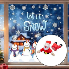 Crashing Santa/Reindeer Animated Funny Christmas Window Decorations